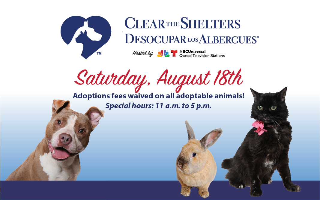 Clear the Shelters 2018 - Saturday, August 18 at AWLA