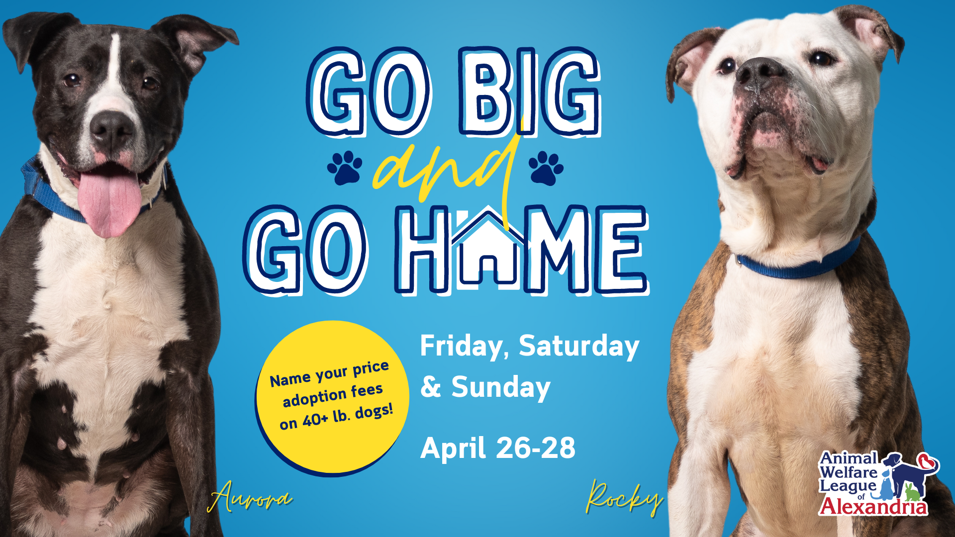 Go Big and Go Home, April 26-28, 2024, at AWLA