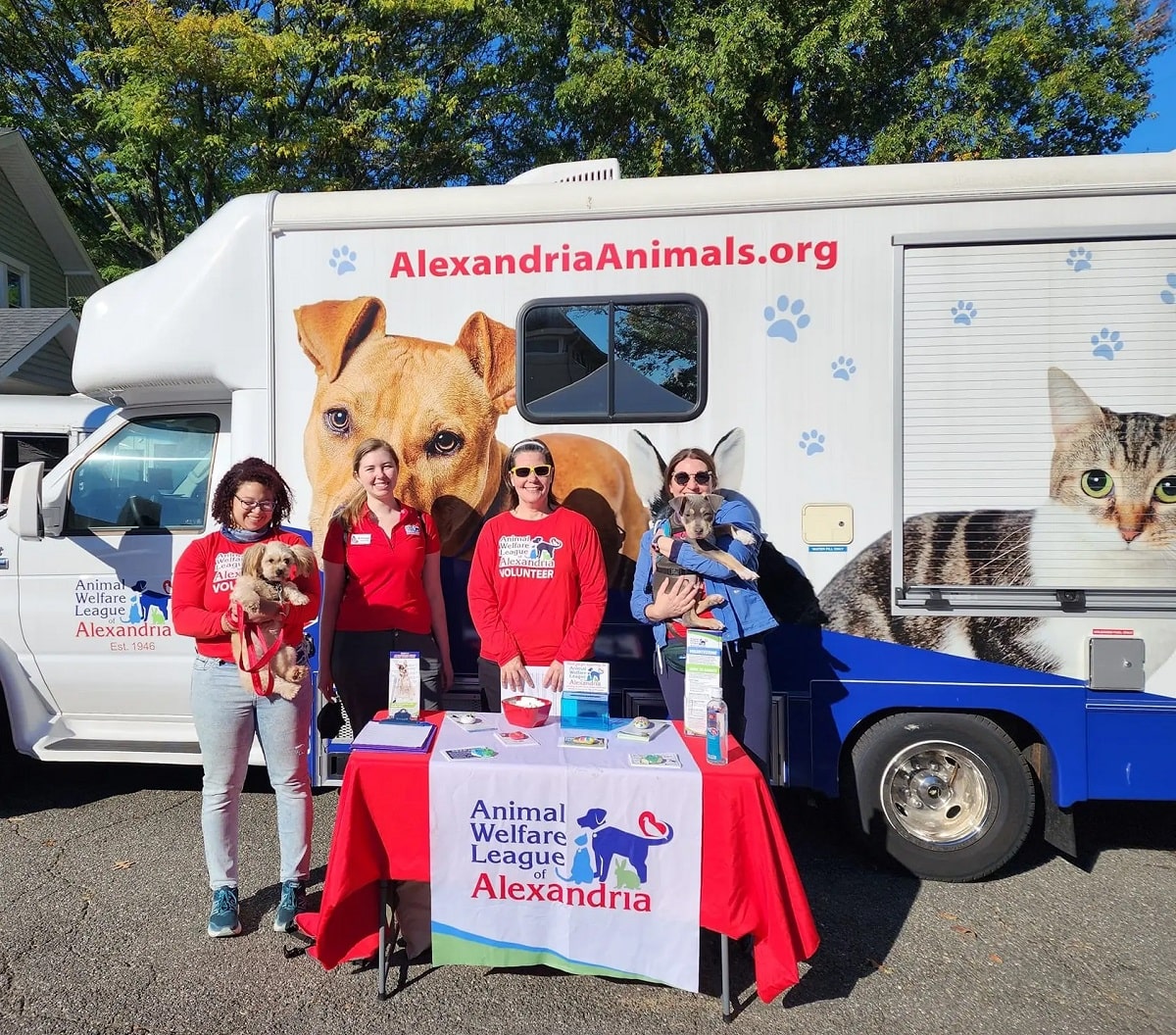 AWLA Volunteers with Van