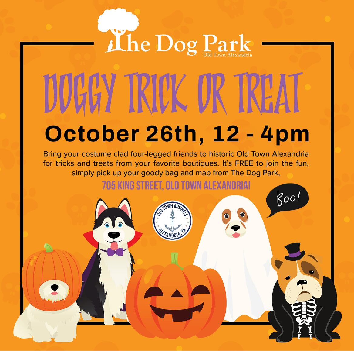 Doggy Trick or Treat, October 26, 2025, 12-4pm, AWLA